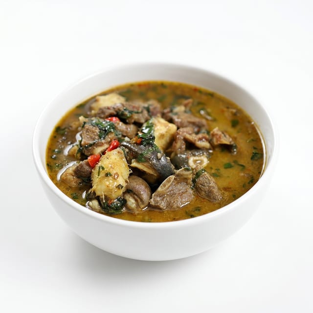 Nigerian Pepper Soup & Goat Meat.