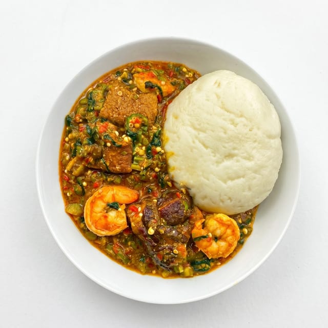 Okra Soup & Fufu.